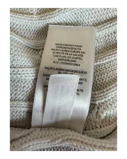 Polo Ralph Lauren Zopfmuster Pullover weiß Größe M