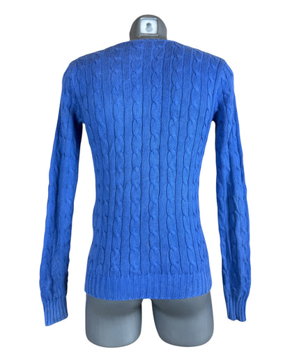 Polo Ralph Lauren Zopfmuster Pullover blau Größe S