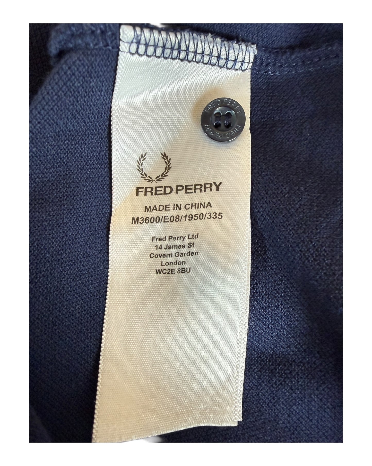 Fred Perry Poloshirt marineblau Größe M