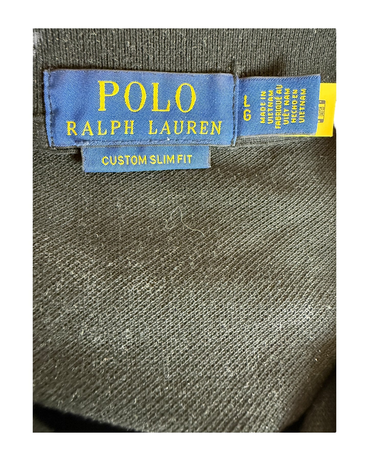 Polo Ralph Lauren langärmliges Poloshirt schwarz Größe L