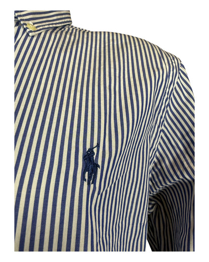 Polo Ralph Lauren Hemd blau weiß gestreift Größe M