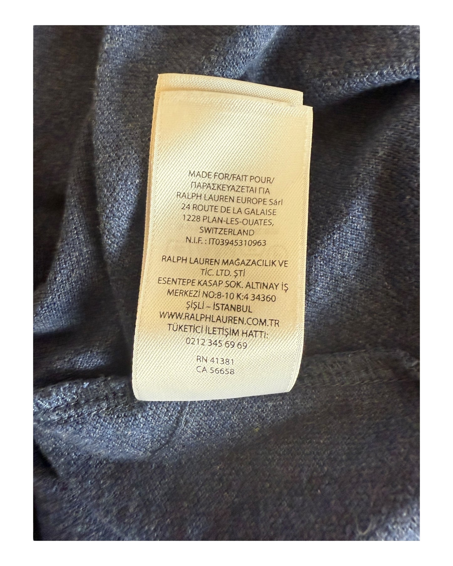 Polo Ralph Lauren langärmliges Poloshirt marineblau Größe M