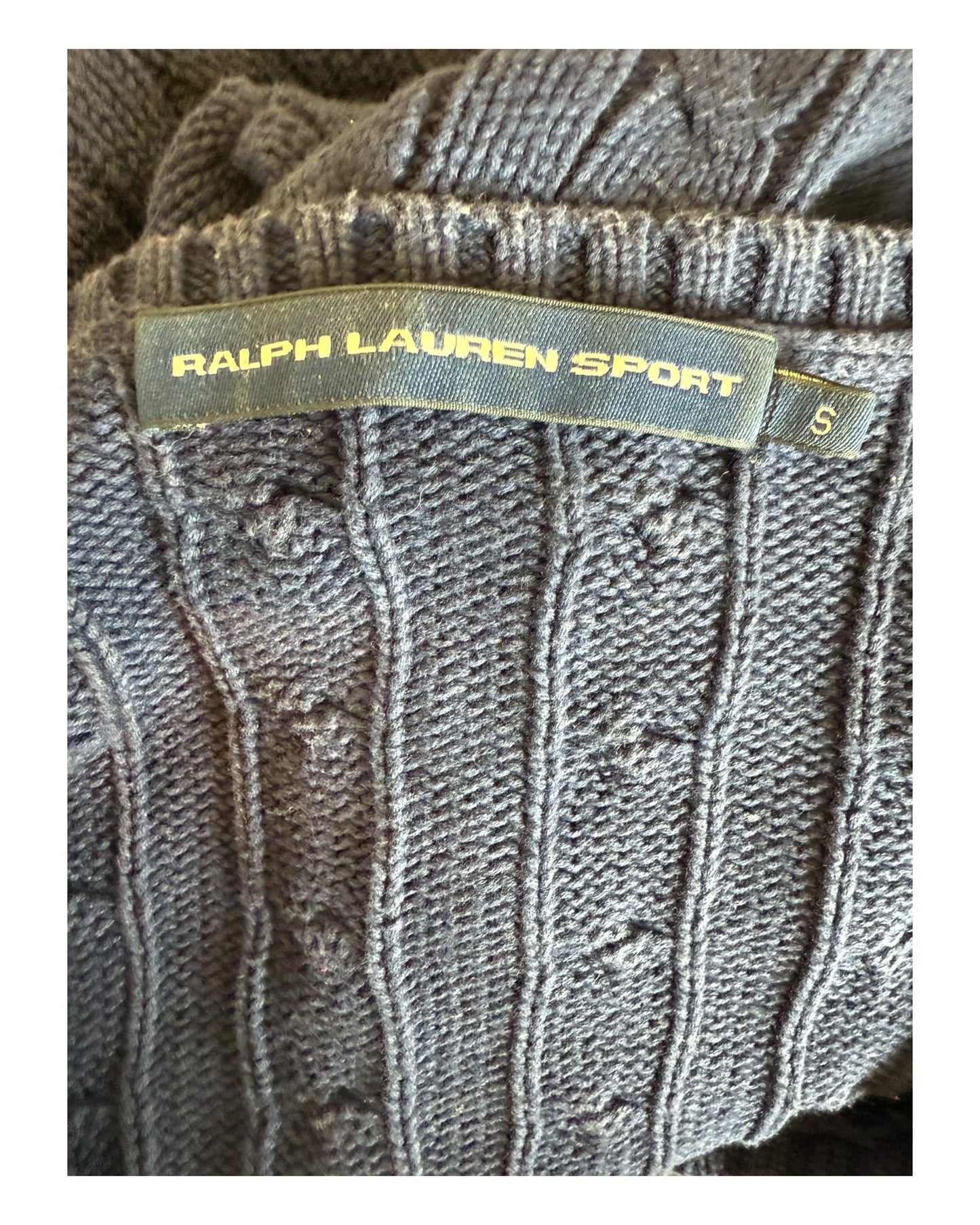 Polo Ralph Lauren Zopfmuster Pullover marineblau Größe S