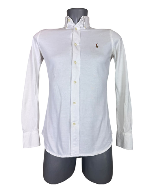 Polo Ralph Lauren Knit Oxfordhemd Bluse weiß Größe S