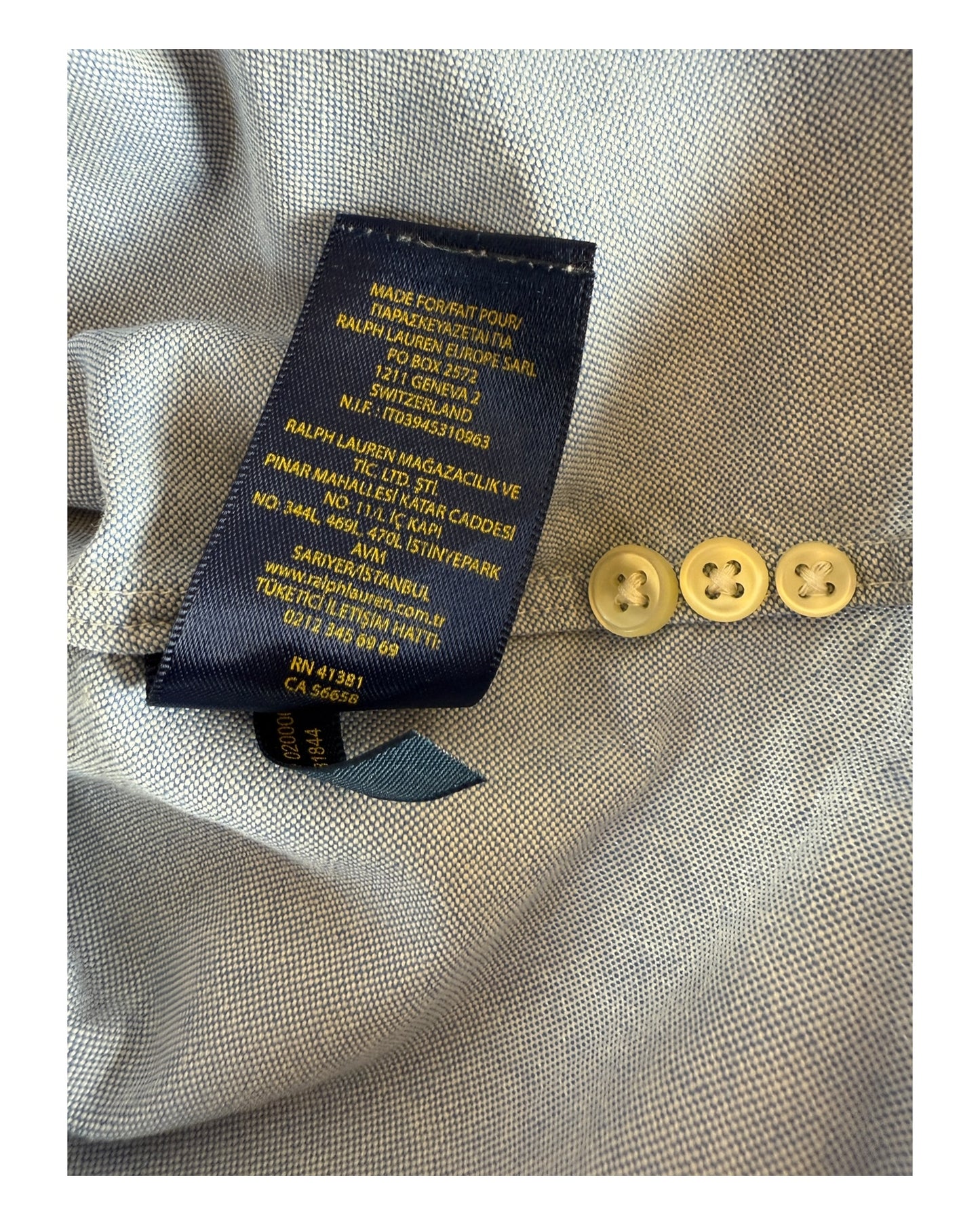 Polo Ralph Lauren Oxford Bluse hellblau Größe L