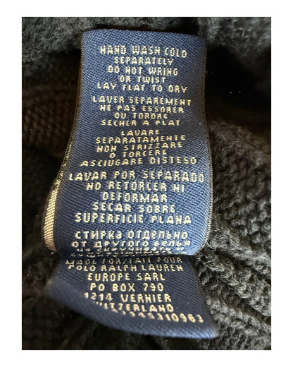 Polo Ralph Lauren Zopfmuster Pullover schwarz Größe M