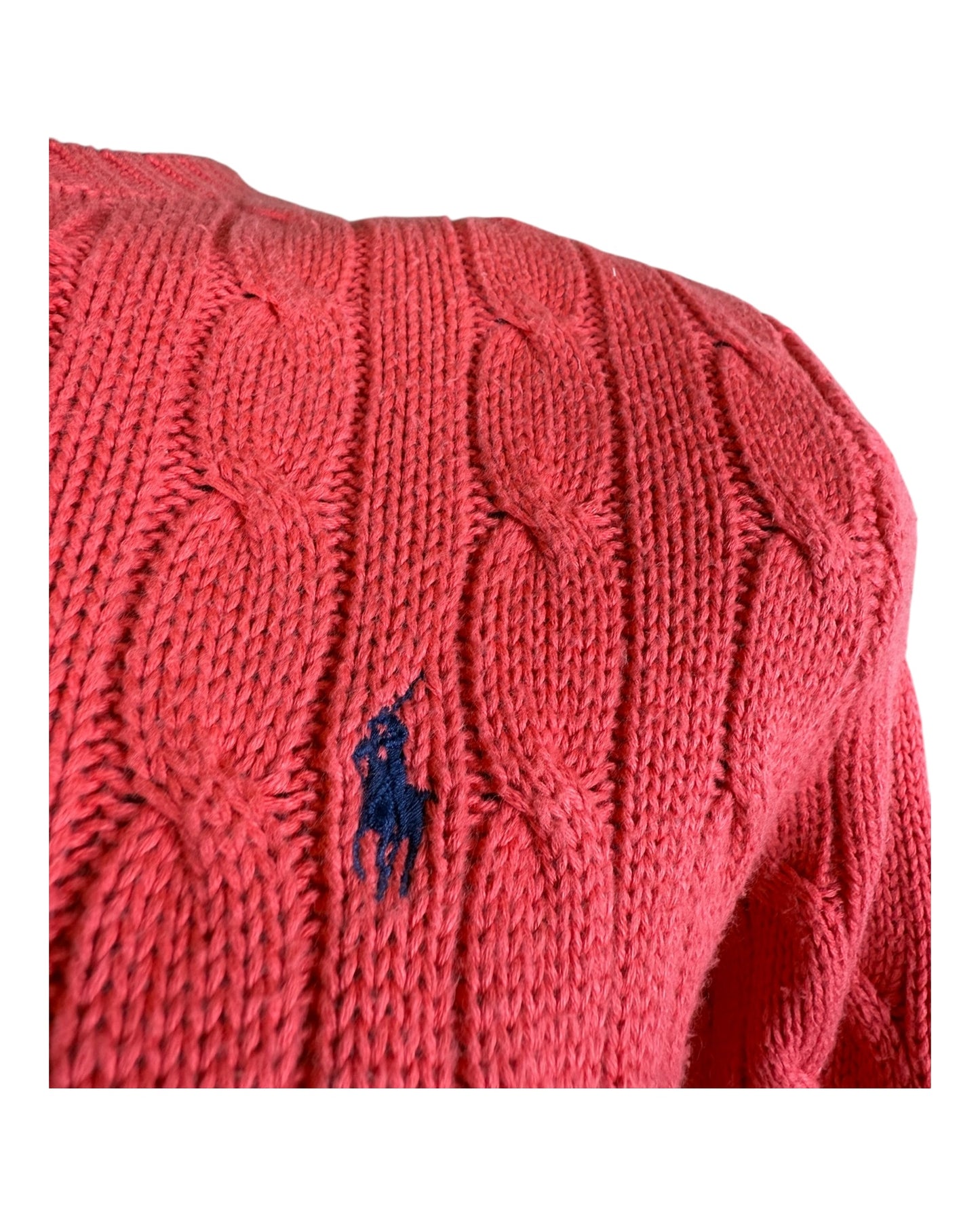 Polo Ralph Lauren Zopfmuster Pullover rot Größe S