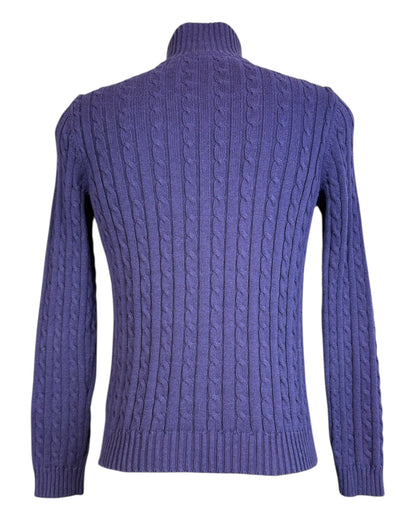 Polo Ralph Lauren Zopfmuster Strickjacke lila Größe S