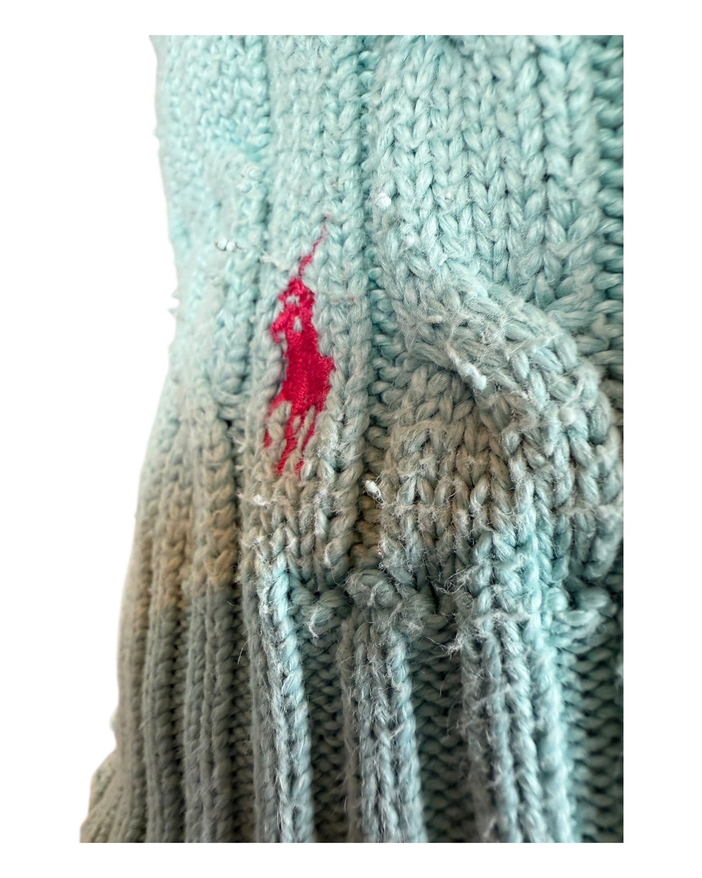 Polo Ralph Lauren Zopfmuster Pullover türkis Größe S