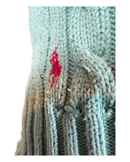 Polo Ralph Lauren Zopfmuster Pullover türkis Größe S