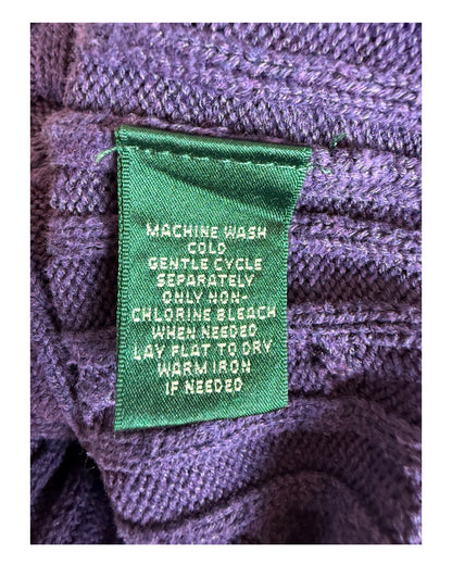 Polo Ralph Lauren Zopfmuster Strickjacke lila Größe S