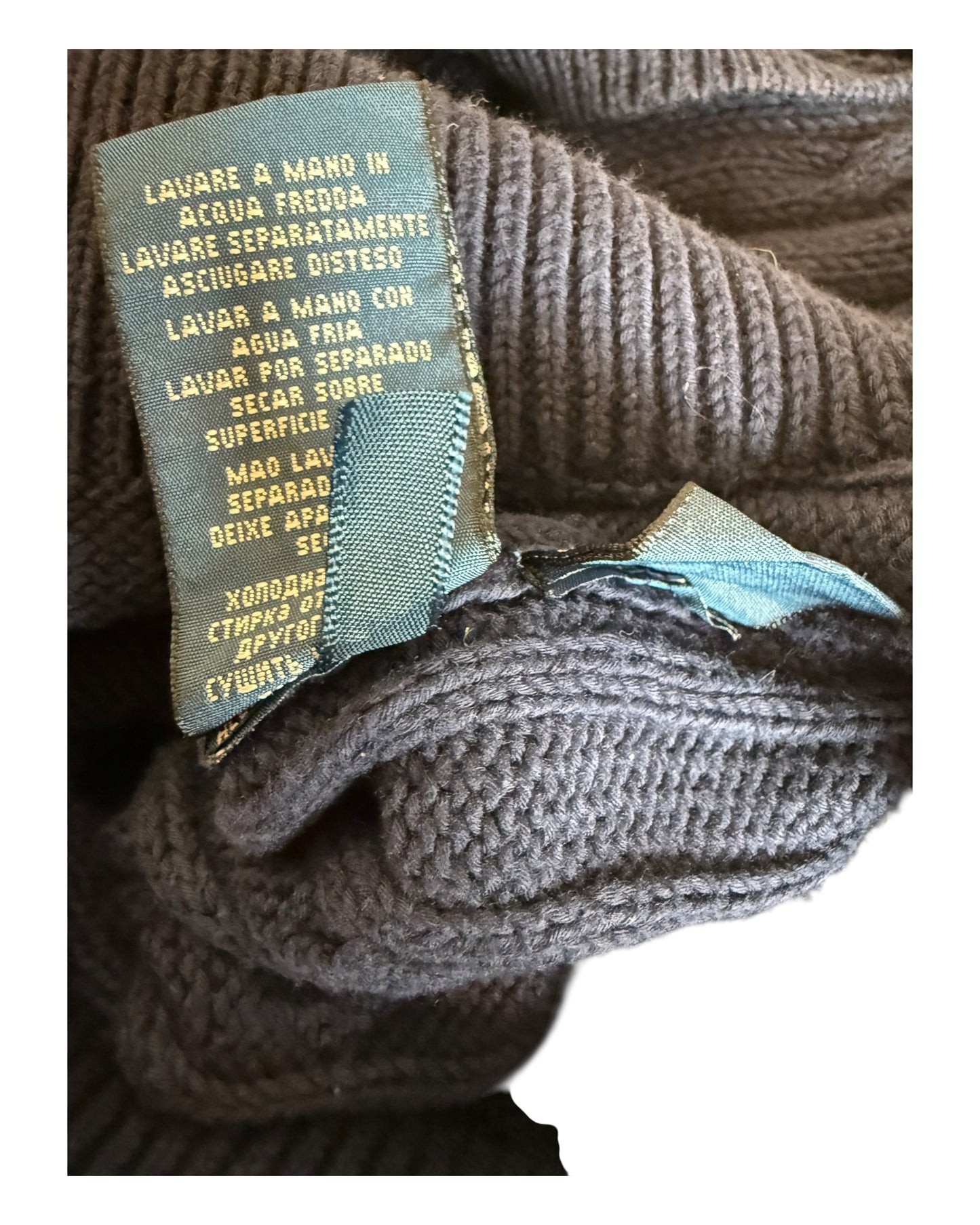 Polo Ralph Lauren Zopfmuster Pullover marineblau Größe L