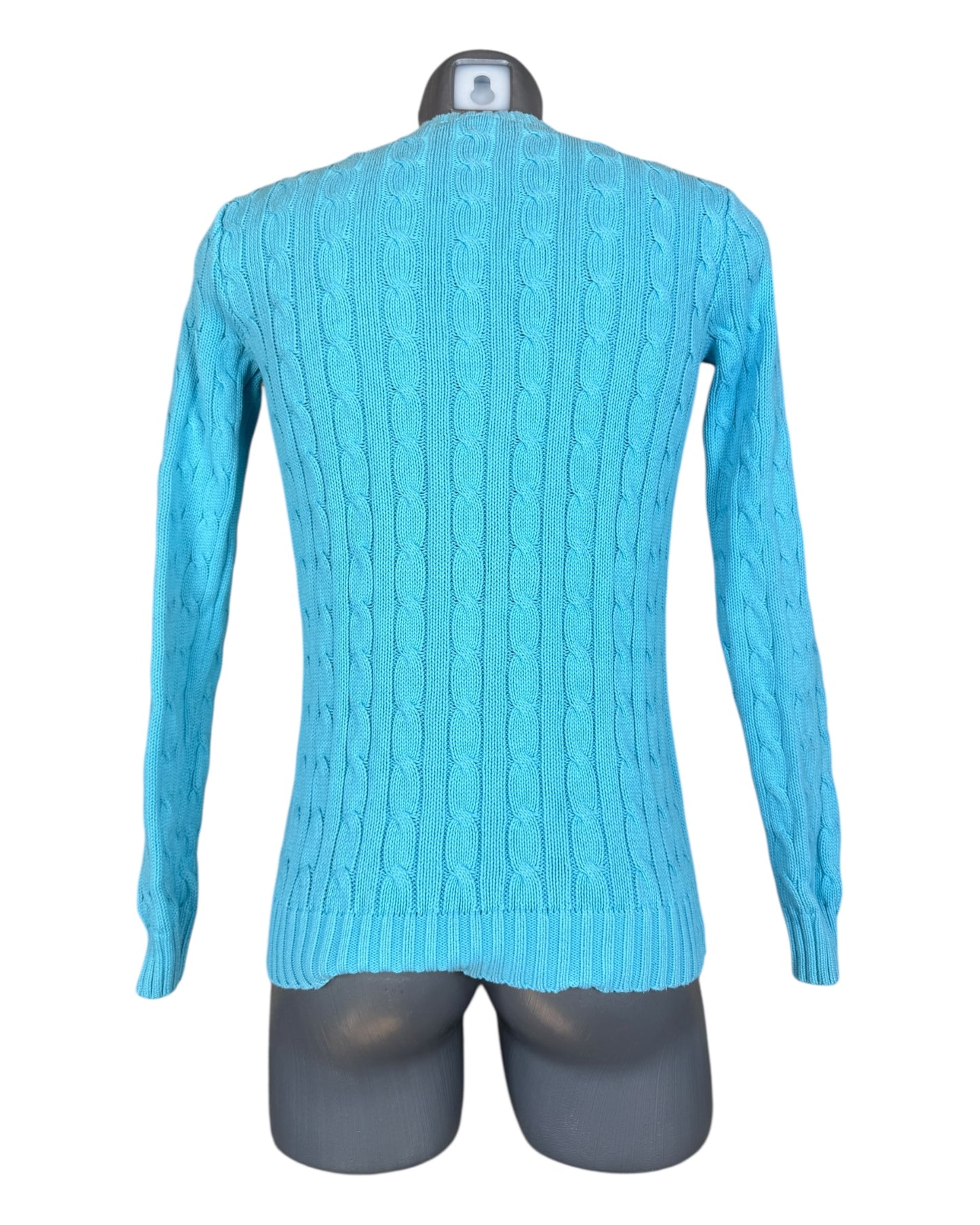 Polo Ralph Lauren Zopfmuster Pullover türkis Größe S