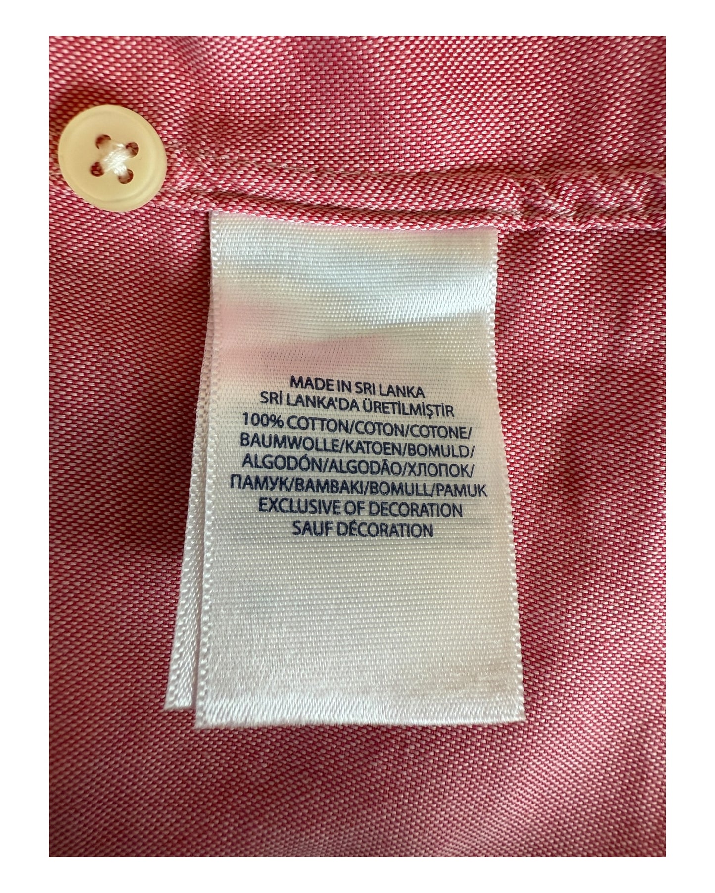 Polo Ralph Lauren Oxfordhemd rot Größe L