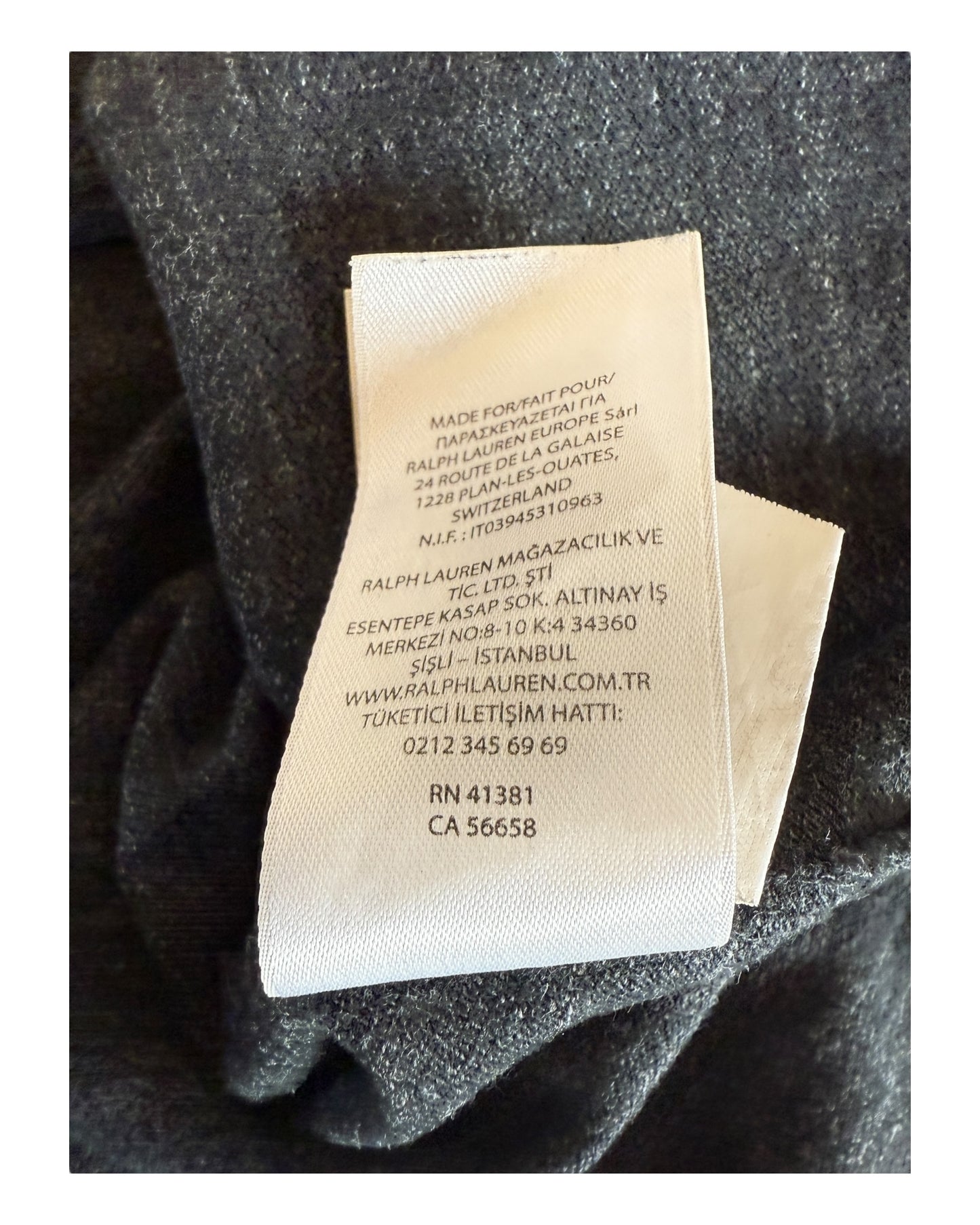 Polo Ralph Lauren Poloshirt schwarz meliert Größe M
