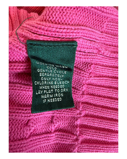 Polo Ralph Lauren Zopfmuster Strickjacke rosa Größe S