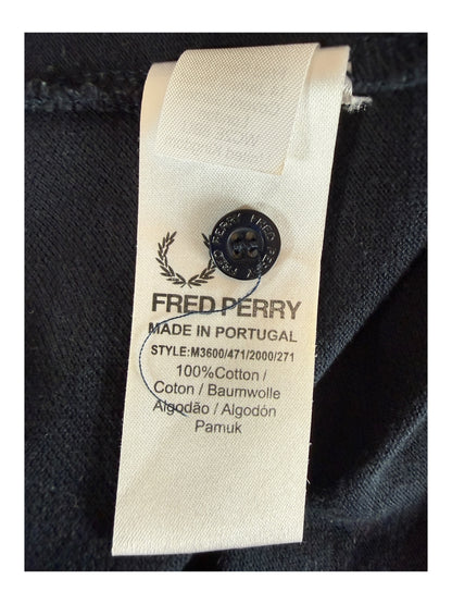 Fred Perry Poloshirt schwarz Größe M