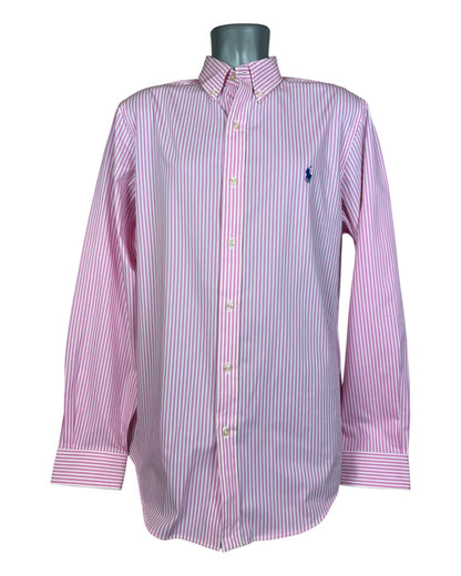 Polo Ralph Lauren Hemd rosa weiß gestreift Größe L