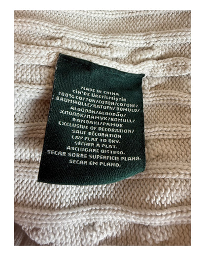 Polo Ralph Lauren Zopfmuster Pullover weiß Größe M