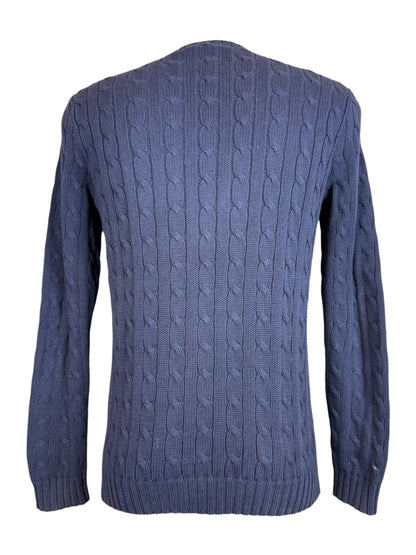 Polo Ralph Lauren Zopfmuster Pullover marineblau Größe M