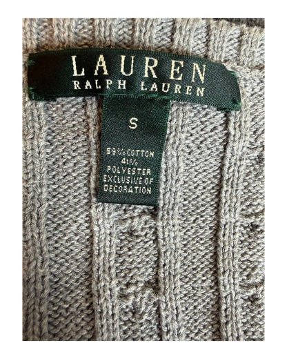 Polo Ralph Lauren Zopfmuster Pullover grau Größe S