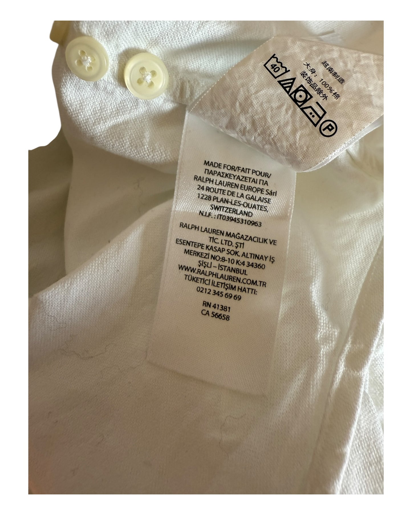 Polo Ralph Lauren Oxfordhemd weiß Größe L