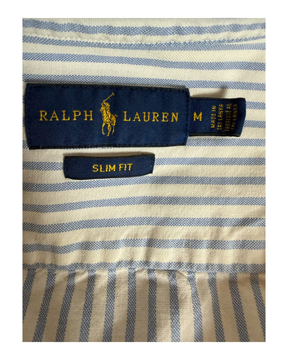 Polo Ralph Lauren Oxford Bluse hellblau weiß gestreift Größe M
