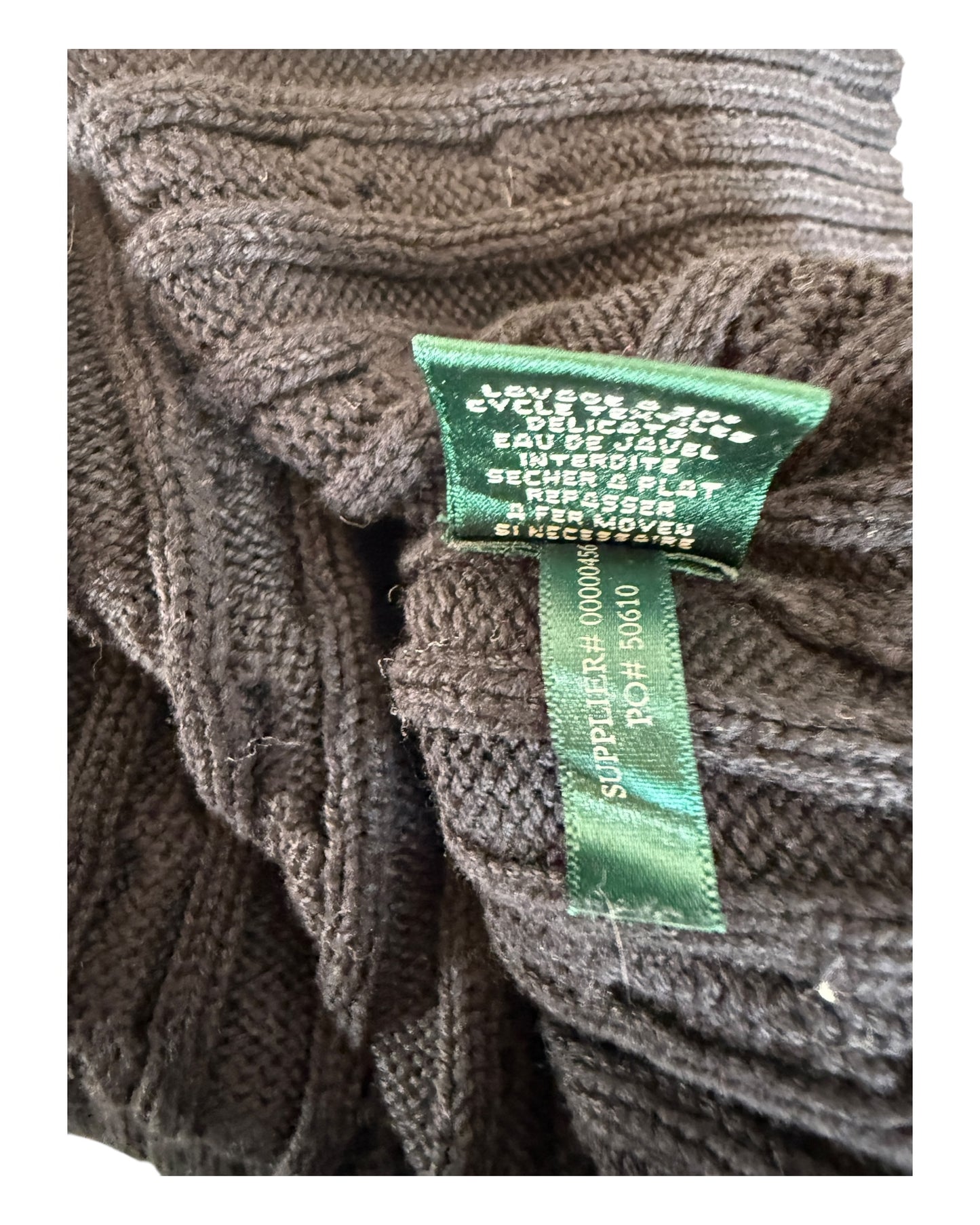 Polo Ralph Lauren Zopfmuster Pullover schwarz Größe M