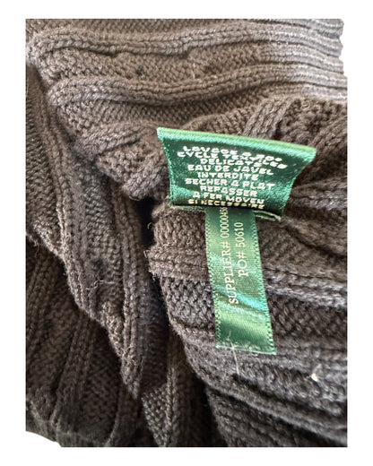 Polo Ralph Lauren Zopfmuster Pullover schwarz Größe M
