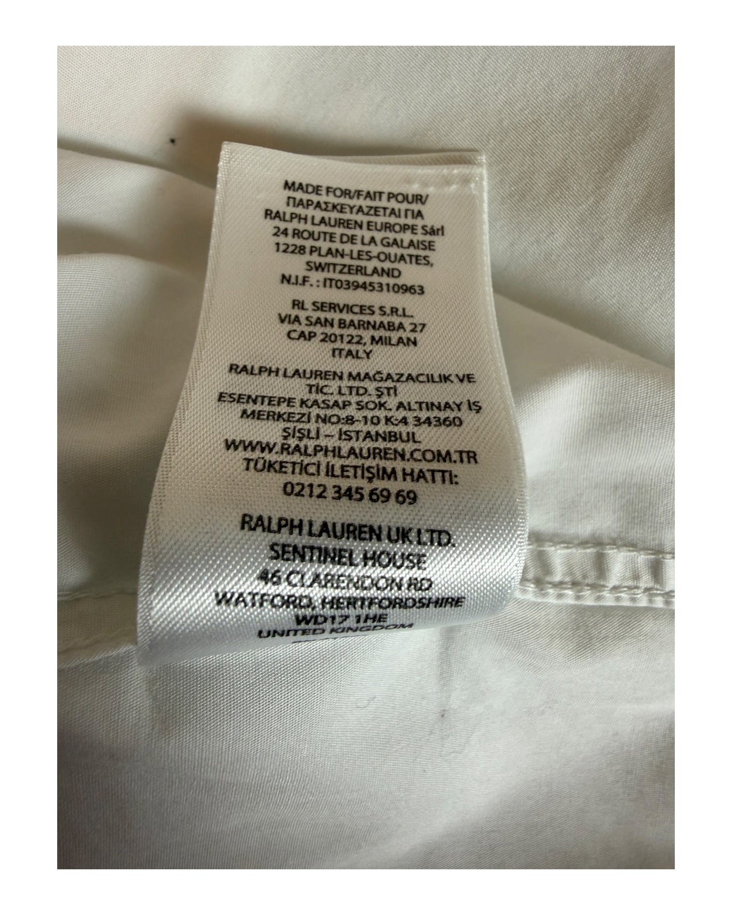 Polo Ralph Lauren Hemd weiß Größe M