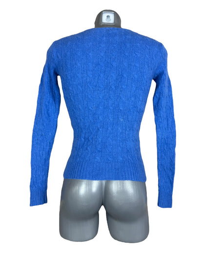 Polo Ralph Lauren Zopfmuster Pullover blau Größe M