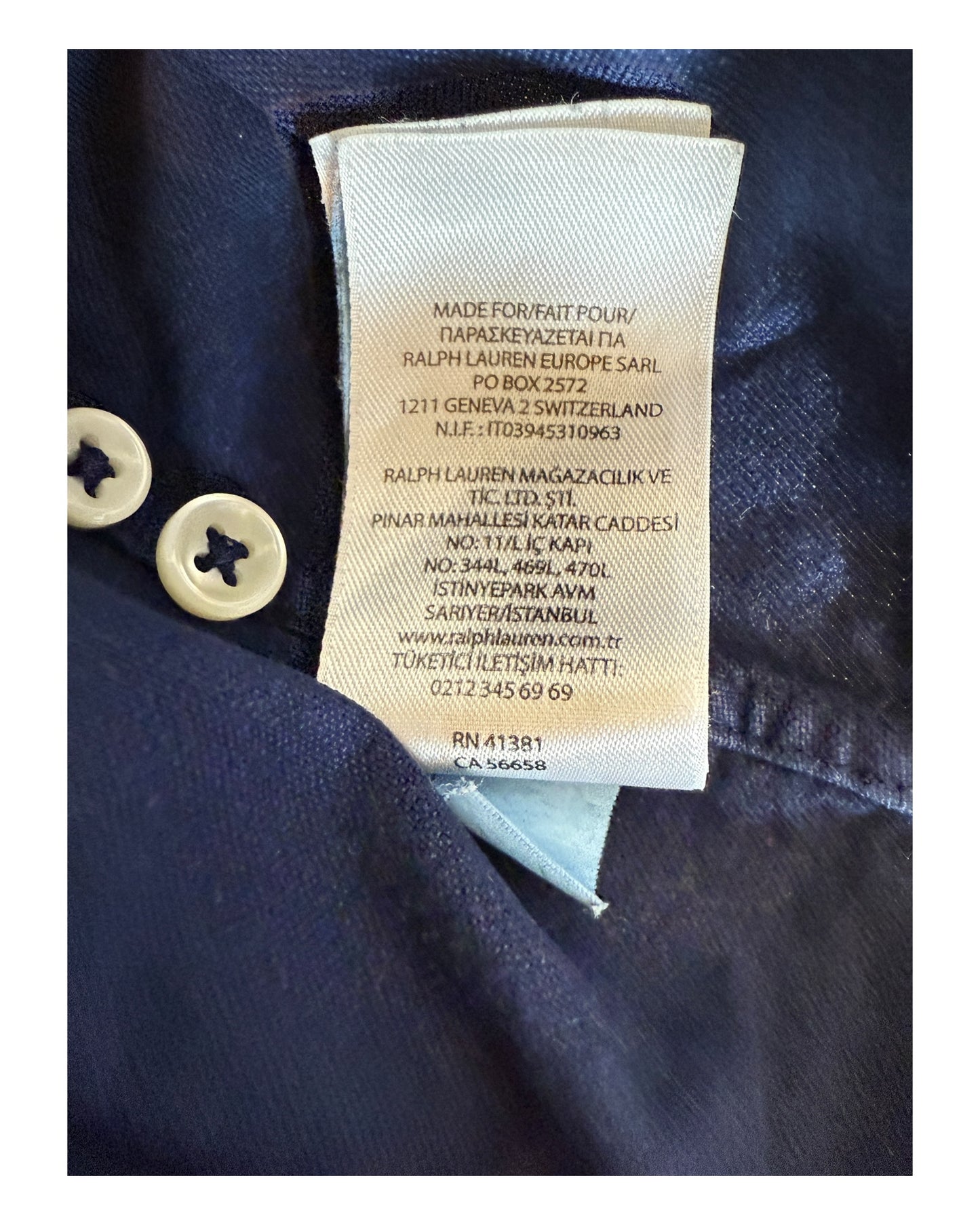 Polo Ralph Lauren Oxfordhemd marineblau Größe M