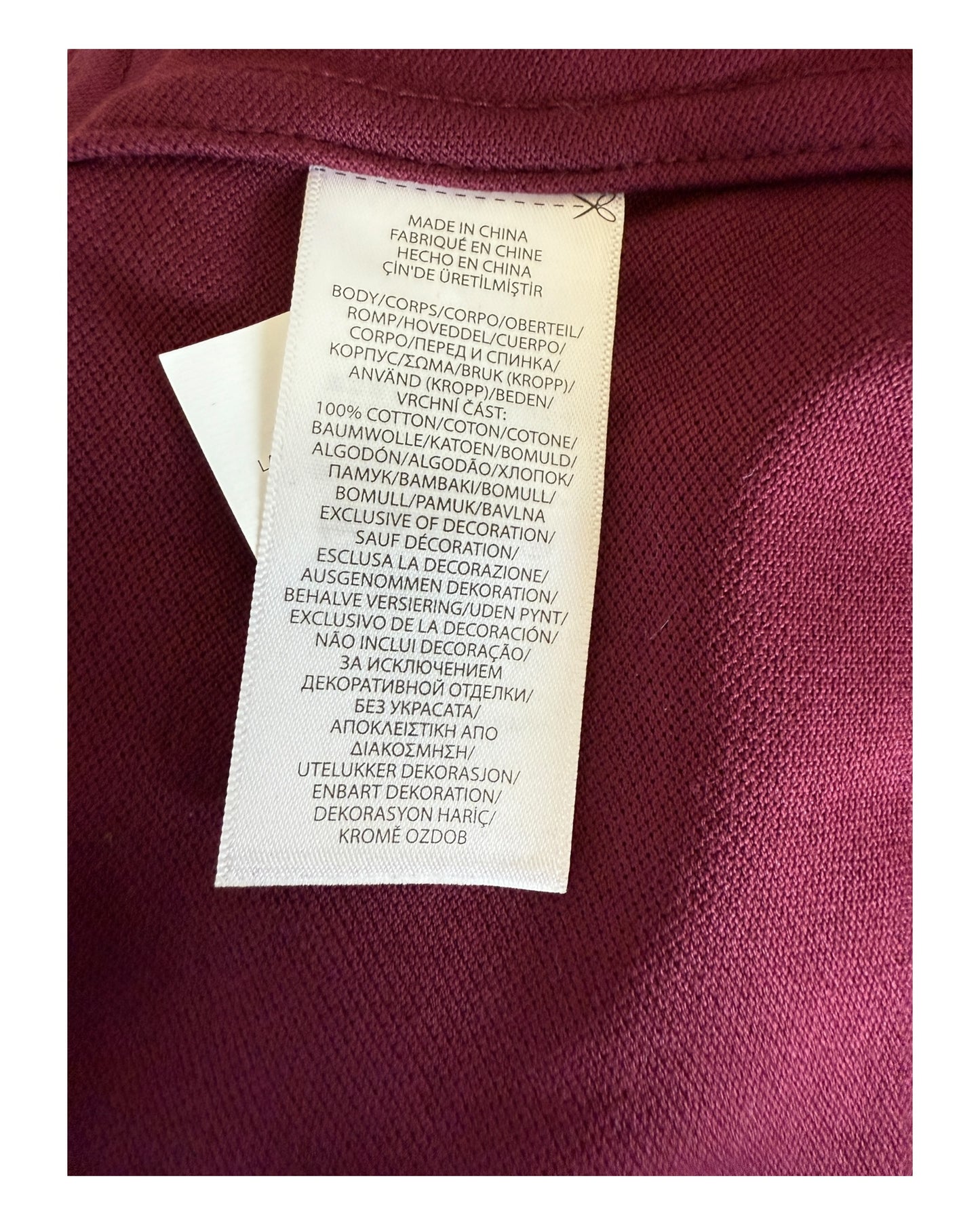 Polo Ralph Lauren Knit Oxford Bluse bordeauxrot Größe S