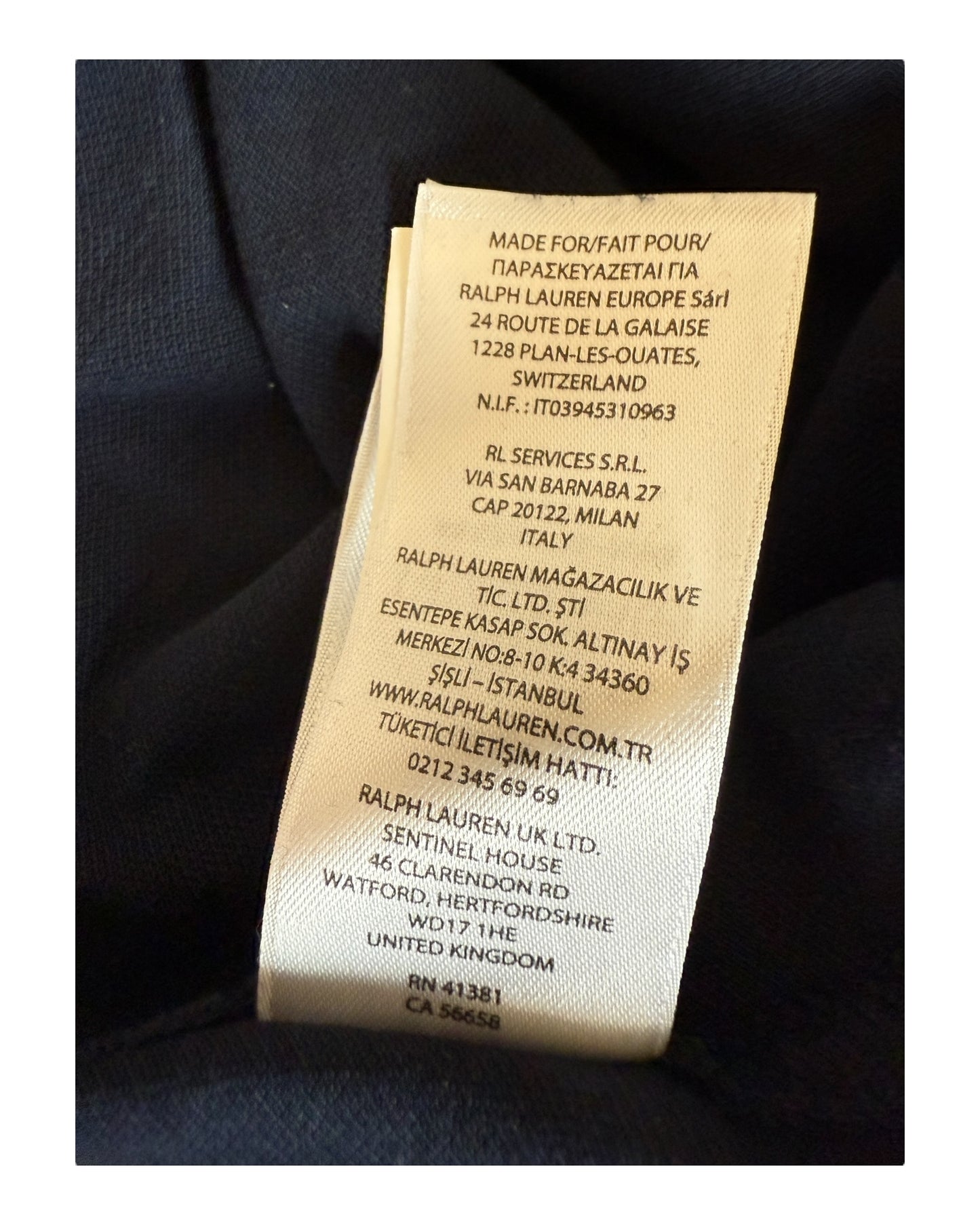 Polo Ralph Lauren Hemd marineblau Größe L