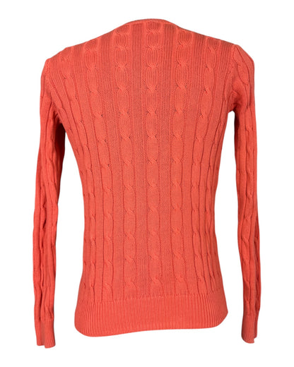 Polo Ralph Lauren Zopfmuster Pullover orange Größe M