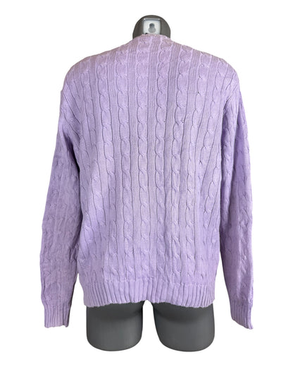 Polo Ralph Lauren Zopfmuster Pullover flieder Größe L