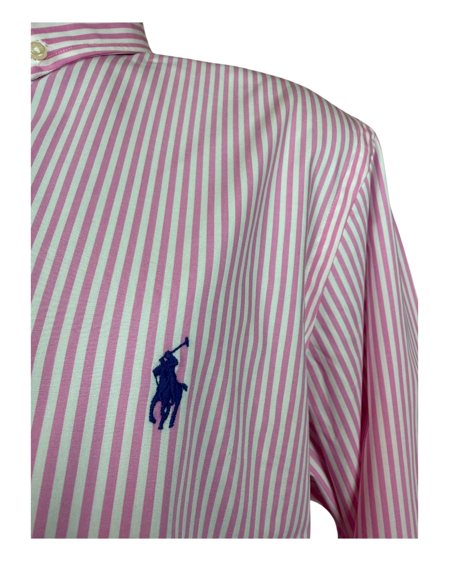 Polo Ralph Lauren Hemd rosa weiß gestreift Größe L