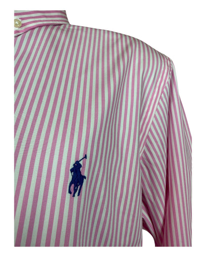 Polo Ralph Lauren Hemd rosa weiß gestreift Größe L