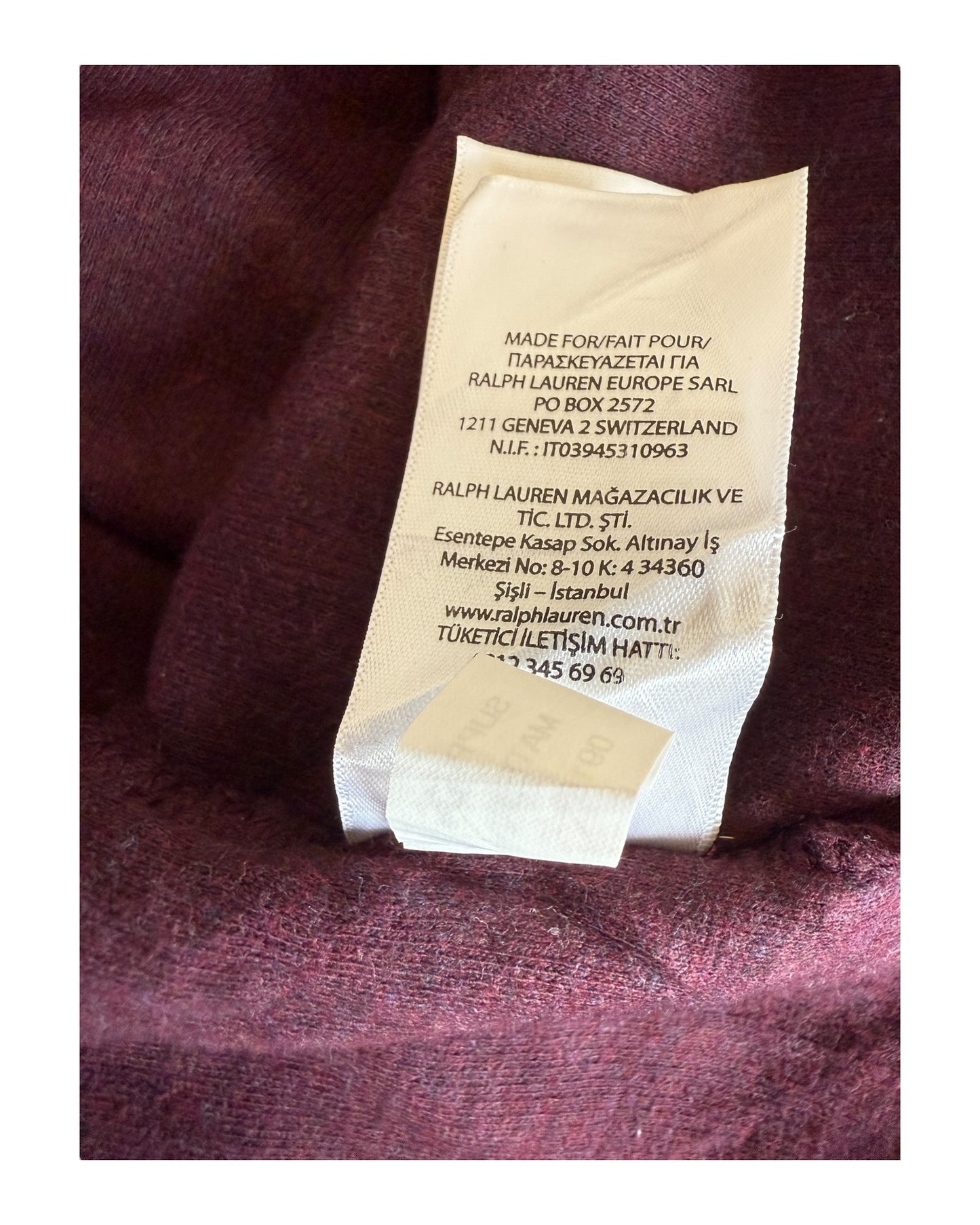 Polo Ralph Lauren Half Zip Pullover bordeauxrot Größe L