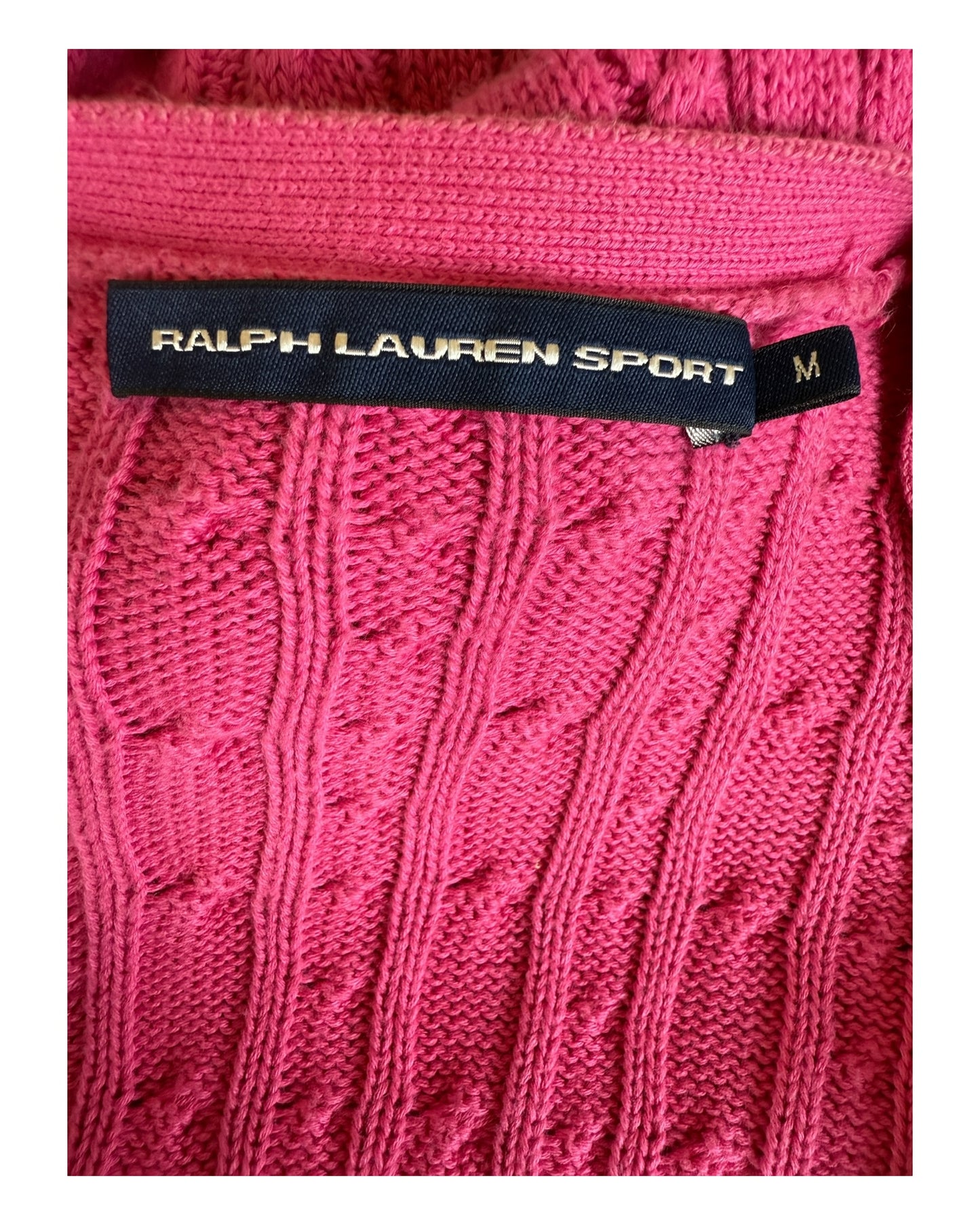 Polo Ralph Lauren Zopfmuster Cardigan pink Größe M