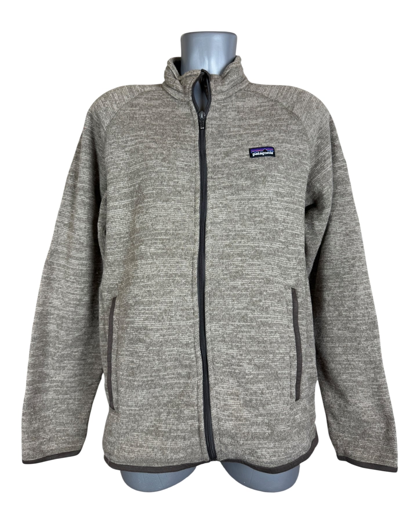 Patagonia Fleece Jacke braun meliert Größe M