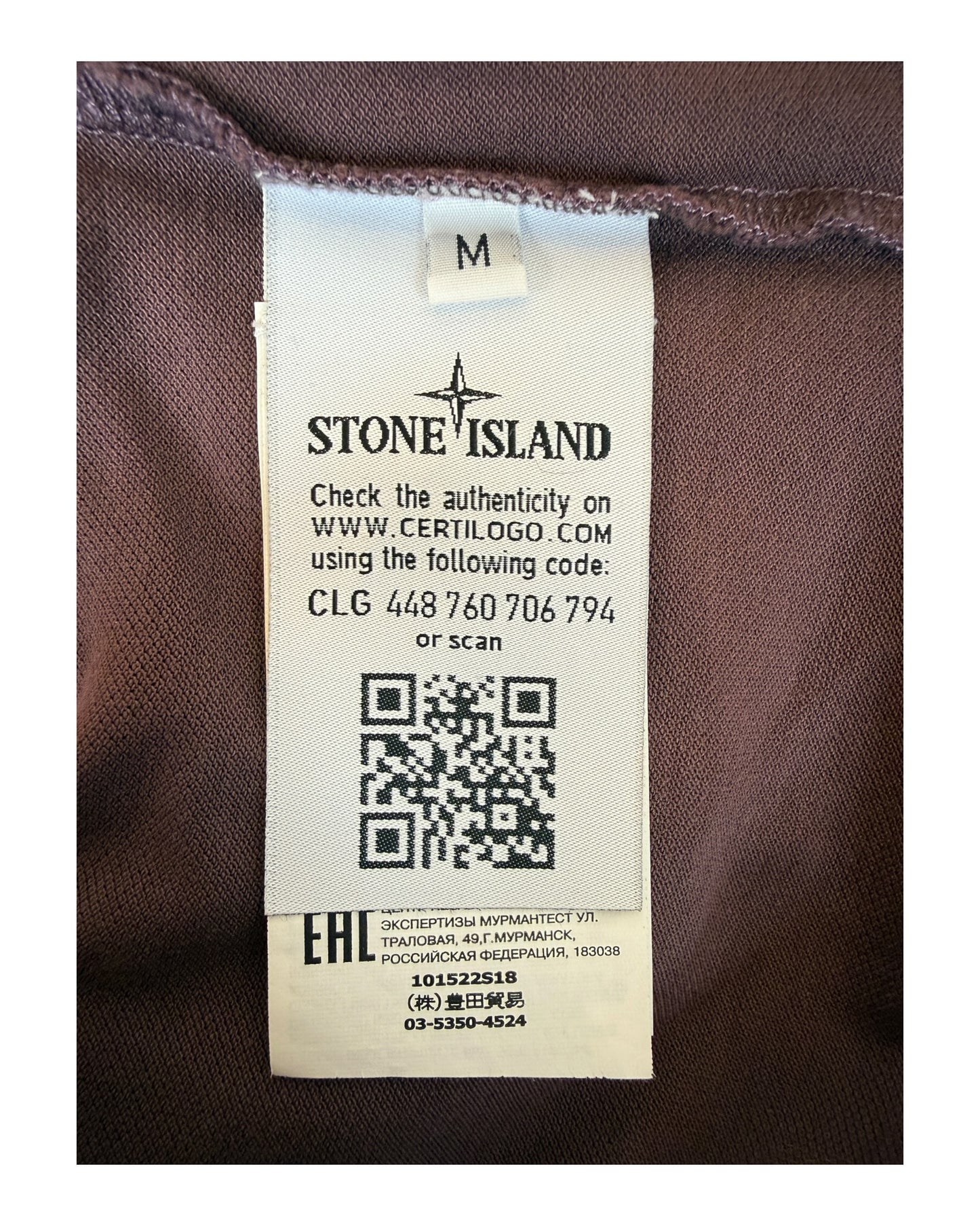 Stone Island Poloshirt bordeauxrot Größe M