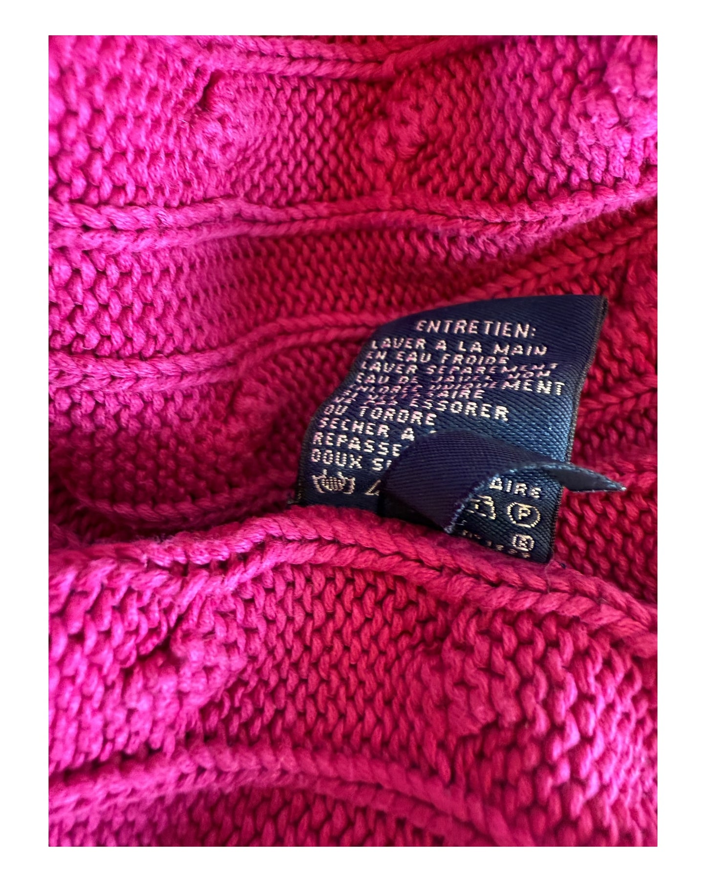 Polo Ralph Lauren Zopfmuster Pullover pink Größe S