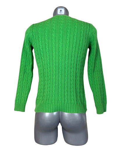 Polo Ralph Lauren Zopfmuster Pullover grün Größe S