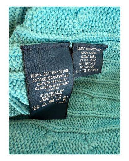 Polo Ralph Lauren Zopfmuster Pullover türkis Größe S