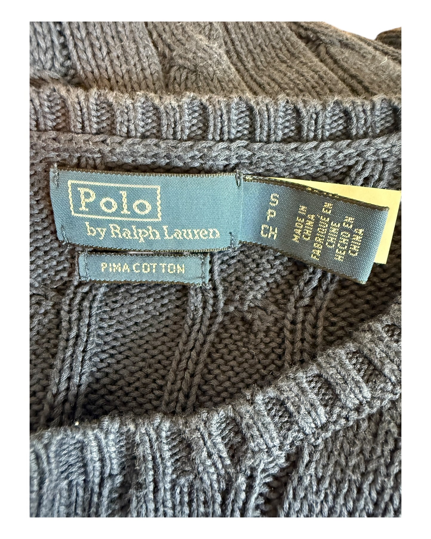 Polo Ralph Lauren Zopfmuster Pullover marineblau Größe S