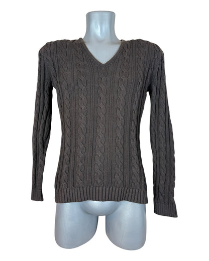 Polo Ralph Lauren Zopfmuster Pullover braun Größe M