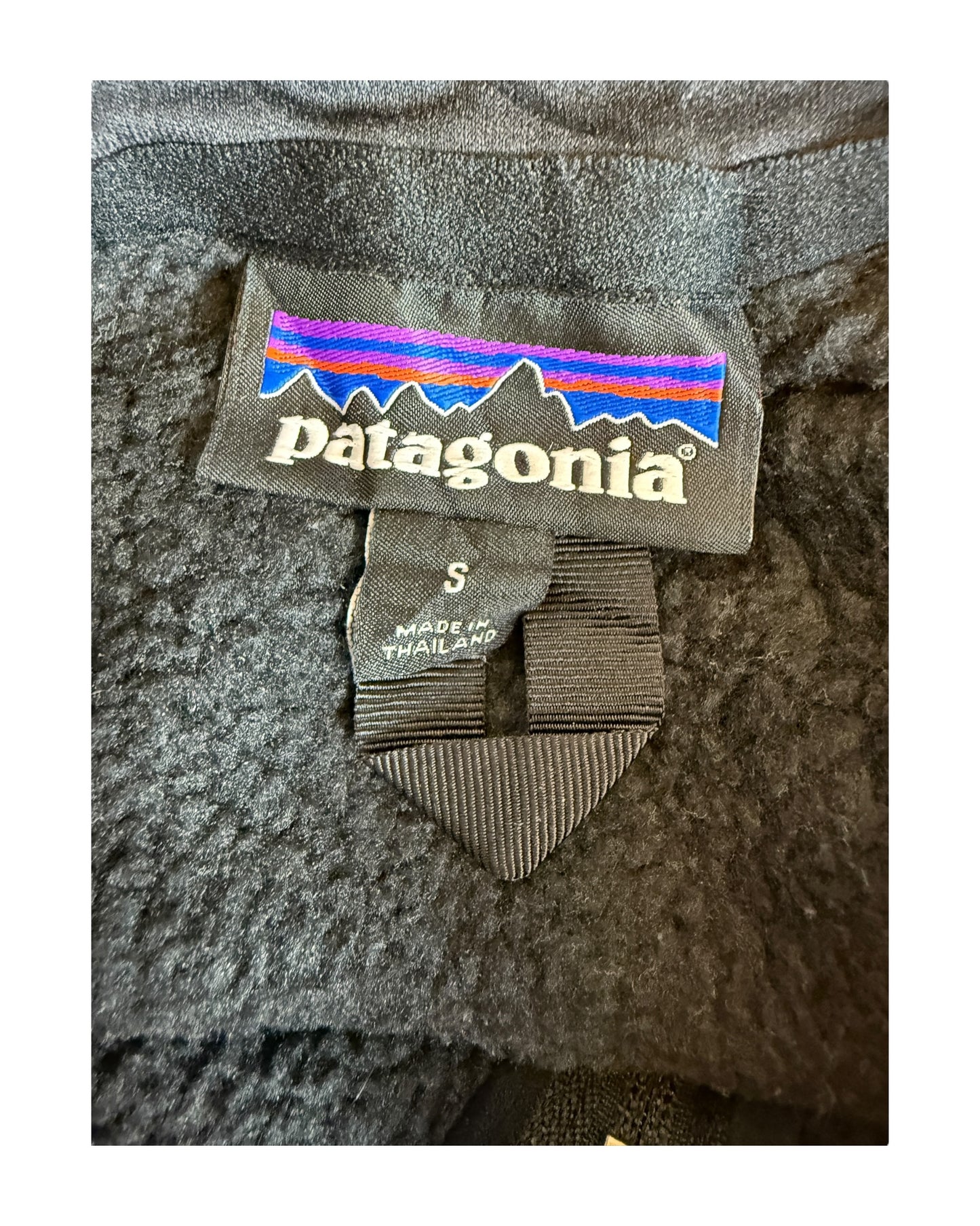 Patagonia Fleece Half Zip Pullover schwarz Größe S