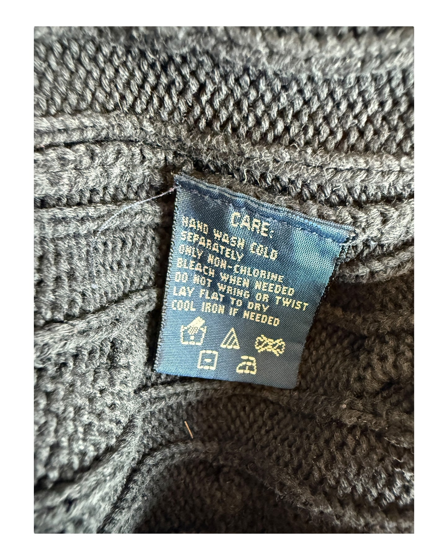 Polo Ralph Lauren Zopfmuster Pullover schwarz Größe M