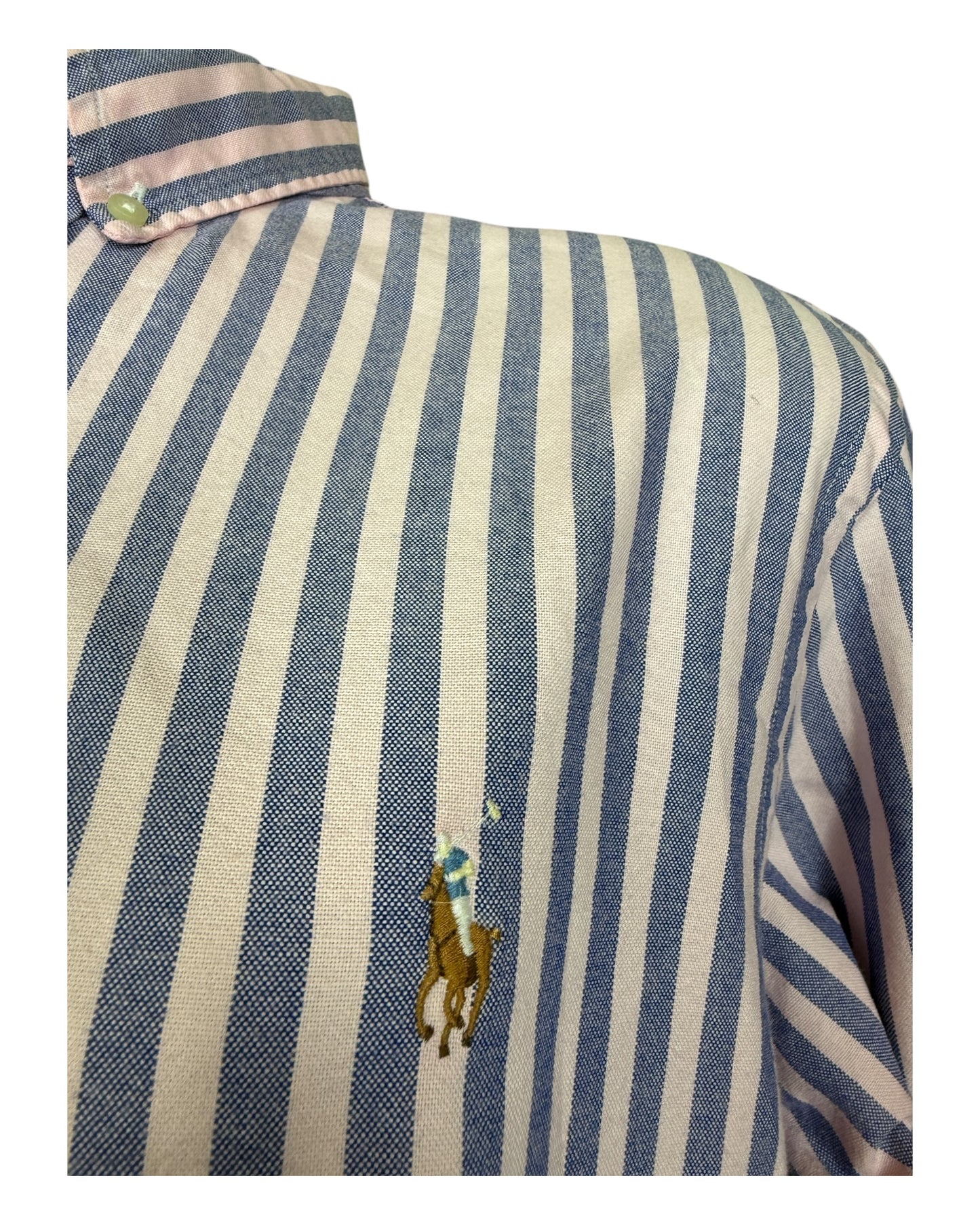 Polo Ralph Lauren Oxfordhemd hellblau rosa gestreift Größe L